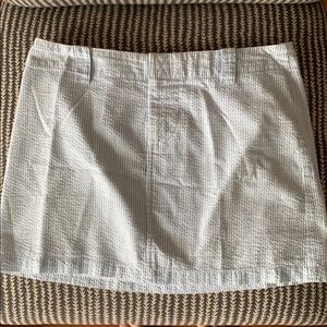 Seersucker mini skirt